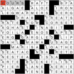Answer grid for Los Angeles Times crossword 2/23/26 by Robert E.L. Morris